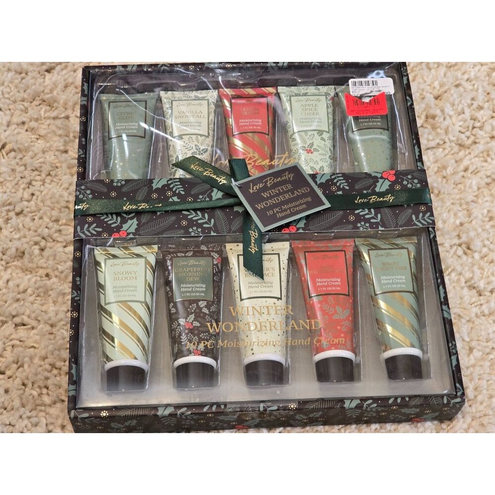 Love Beauty Winter Wonderland 10 Pc Hand Cream Set 50ml Holiday Gift